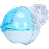 Hamster Bathroom Small Animal Sand Bath Container Removable Iron Wire Acrylic Cage Accessories Suitable for Gerbil Syrian Hamster Mouse (Blue)