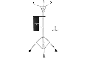 Aodyow Snare Drum Stand with Drum Sticks Holder,Concert Double Braced Tripod Snare Stand Fit for Extended Height 31.5"-47",Practice Pad Stand for 10-14 Inches Drum Pad, Snare Drum for Drum Beginners