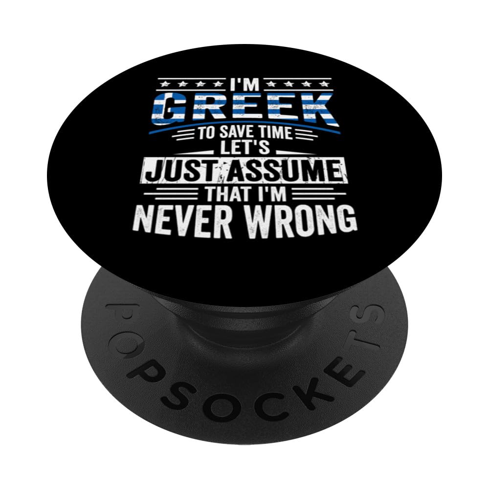 Greek Roots Outfit Funny Greece Heritage For Men PopSockets Swappable PopGrip