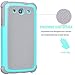 Galaxy S3 Case, Tekcoo(TM) [Tmajor Series] [Turquoise/Grey] Shock Absorbing Hybrid Rubber Plastic Impact Defender Rugged Slim Hard Case Cover Shell for Samsung Galaxy S3 S III I9300 GS3 All Carriers