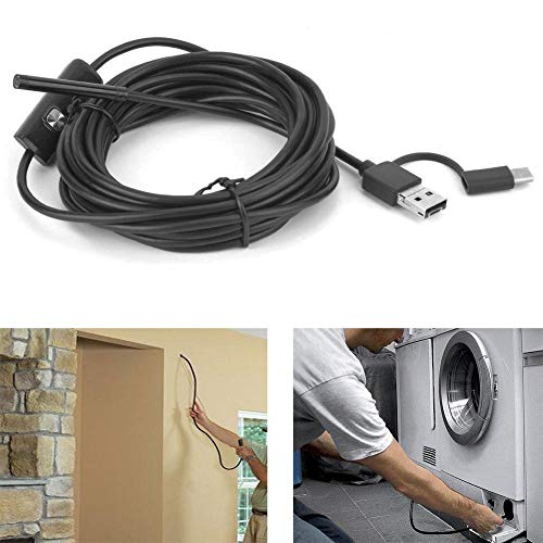 Industrieendoskop, 3-in-1 5,5 mm USB-Endoskopkamera, tragbare Endoskop-Inspektionskamera, mit 6 LED-Licht, IP67… – Bild 3