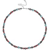 Navajo Pearl Necklace Red Western Jewelry for Women Turquoise Beaded Necklaces Black Choker Necklace Trend Stuff Jewelry
