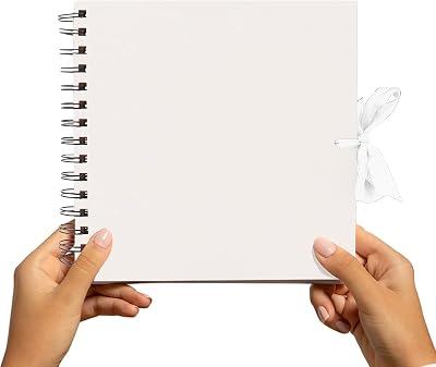 Styloo Small Scrapbook by bzbee DIY Album 50 Sheets White Inner 15x15 cm