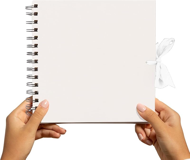 Styloo by bzbee Scrapbook Album 50 Sheets 20x20 cm White Spiral