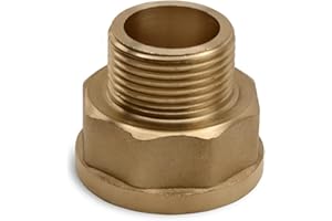 METALANDBRASSCO Adapter Nipple 3/4" Male x 1 “ Female Pipe Fitting NPT - Brass Adapter 3/4 inch x 1inch Female