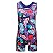 BAOHULU Girls Leotards for Gymnastics with Shorts Tank Biketards Sparkle Painted Athletic Clothes B145_Feather_110