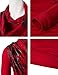 H2H Mens Unique Slim fit Fashionable Designed Shirring Long Sleeve T-shirts RED US M/Asia L (KMTTL0252)