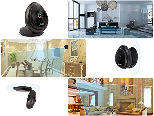 Mini IP Camera, Night Vision 720P HD Home WiFi Wireless Security Surveillance Camera System with Motion Email Alert/Remote Monitoring (Black) - Thumbnail 3