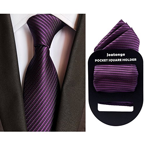 Lot 6 Pcs Mens Ties and 6 Free Matching Pocket Squares, Men's Classic Tie Necktie Woven Jacquard Neck Ties Gift box packing (6+6 style 02)