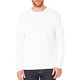 Bella+Canvas Men's Classic Crewneck Soft Style Sweatshirt, X-Large, White