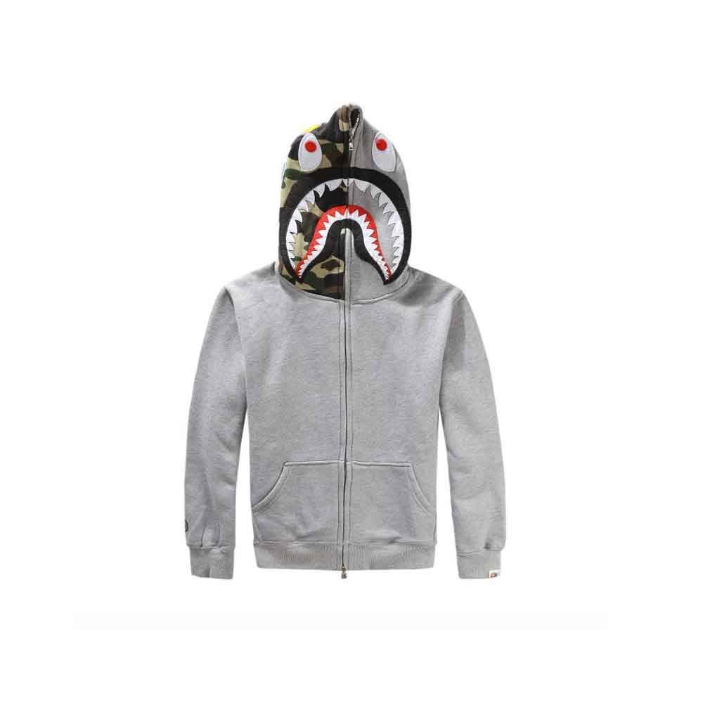 Zip Hoodie Shark Jacke Amazon Bape Shark Hoodie Bape Jacke Blau