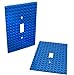 Set of 2, Light Switch Cover Building Brick Novelty Light Switch Plates (Blue), Compatible with All Major Brands