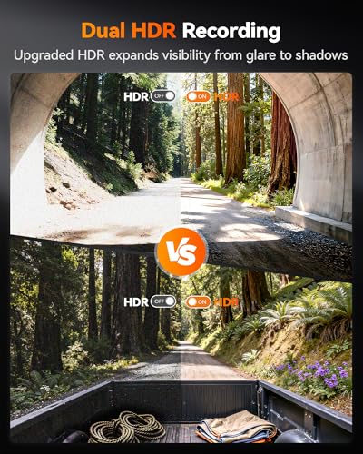 WOLFBOX X5 Duo 4K + 2.5K Dash Cam for Cars, Dual Front and Rear Dashcam with STARVIS 2 Night Vision, Anti-Shake Car Dash Camera, 5.8GHz WiFi GPS, Voice Control, Parking Mode, 64GB Card Included