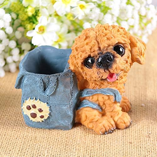 HomJoy Cute Dog Resin Pen Pencil Holder Storage Box Desk Organizer Accessories for Kids