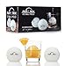 Ice Ball Silicone Mold 2.5 Inch Jumbo Sphere Mark René Set of 2 White