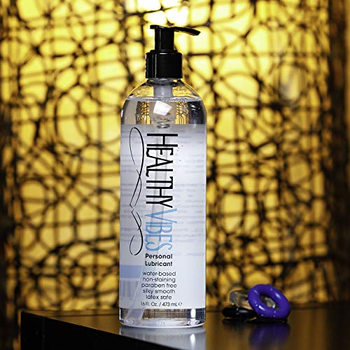 Healthy Vibes Lube Water Based Intimate Personal Lubricant, Anal Lube, And Moisturizer Paraben