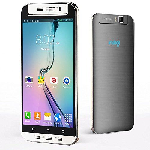 Indigi BLACK 3G SmartPhone 5.5in Android Phablet (FACTORY UNLOCKED) NEW Rotating Camera