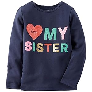 Carter’s Baby Girl Slogan Top – Love My Sister – 3 maanden