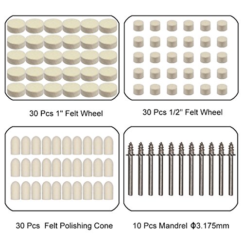 1 100Pcs+Polishing+Kicpot+Mandrel+Dremel