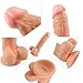 Abandship Realistic Dildo Ultra-Soft Dildo for Beginners with Flared Suction Cup Base for Hands-Free Play, Flexible Dildo with Curved Shaft for Vaginal (newflesh)