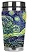 Mugzie Van Gogh Starry Night Travel Mug with Insulated Wetsuit Cover, 16 oz, Black