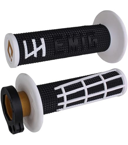 Empuñaduras ODI MX V2 Lock-On Half Waffle Color Grafito – Agarre Profesional Para Moto