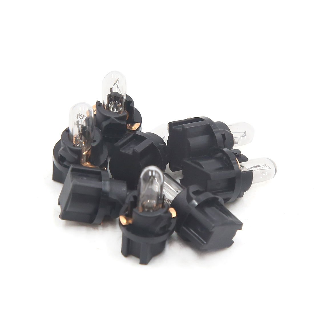 sourcing map 8pcs 12V T5 Yellow Vehicle Car Interior Dashboard Panel Light