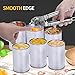 Kebley Stainless Steel Can Opener Manual Food-safe Good Gripswith Built-in Bottle Opener