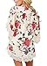 PRETTODAY Women's Floral Print Kimono Cardigans Lace Hemline Loose Cover Ups