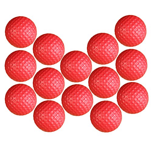 Dsmile Practice Golf Balls, Foam, 14 Count, Red