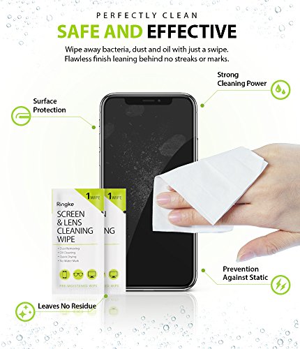 image for Ringke Screen and Lens Cleaning Wipes, 200 (50 x 4 Pack) Pre-Moistened