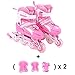 Girls Inline Skates Adjustable Rollerblades for Kids Girls Illuminating Wheel The Premium Breathable Mesh Roller Skates Double Secure Lock
