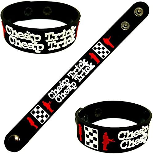 1 Pcs. Cheap Trick Hard Core Heavy Metal Punk Rock Music Band Logo Symbol Sign Rubber Silicone Bracelet Wristband by BEST EXPO