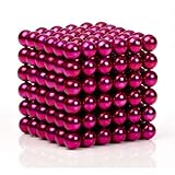 MagneBalls 5MM Magic Ball Set for Office Stress Relief |Desk Sculpture Toy Perfect for Crafts, Jewelry, Education |Fidget Cube Provides Relief for Anxiety, ADHD, Autism, Boredom (Pink)