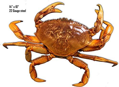 Crab Sea Animal Wall Art Laser Cut Out Metal Sign 10x14