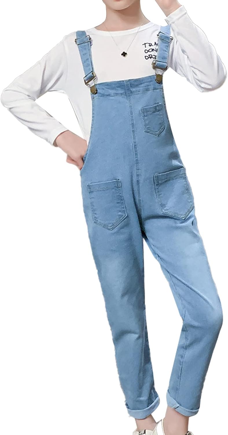 Salopette En Jean Pour Bébé Garçon/Fille - Taille 6 Mois à 8 Ans, Avec Motif Champignon, Bretelles Réglables