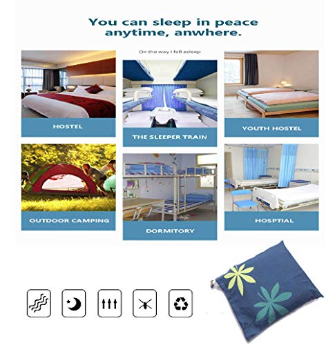 Sleeping Bag Liner and Travel Sheet Dirt-Proof Compact Travel Camping Sleep Sack for Outdoor, Camping, Travelling, Hiking, Hotels, Picnics (Blue, 84.5"31.5") - Thumbnail 6