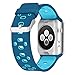 for Series Watch Bands 38mm 40mm 42mm 44mm, Soft Silicone Sport Strap Breathable Band Replacement with Watch Series 4/3/2/1