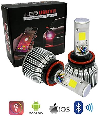 2in1 LED Headlight With RGB Bluetooth Controller (5202)