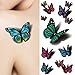 Born Pretty 1 Sheet 3D Butterfly Tattoo Decals Body Art Decal Flying Butterfly Waterproof Paper Temporary Tattoo