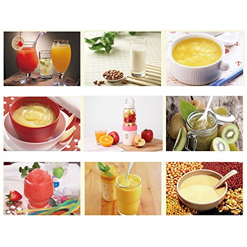 Yunhigh Compact USB Juicer Blender with Lid Portable Electric Juicer Cup Juice Smoothie Maker for Vegetables and Fruit