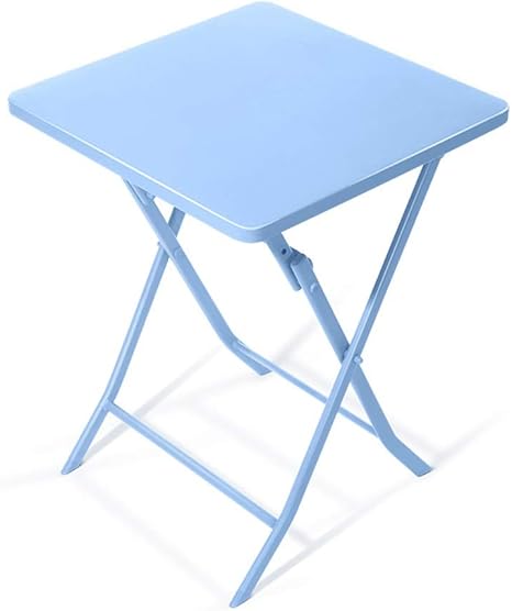 Amazon 折りたたみテーブル ベッドテーブル アイアンスモールテーブル 折りたたみスモールスクエアテーブル シンプルなikeaスモールラウンド テーブル ベッドルームコーヒーテーブル バルコニースモールダイニングテーブルリビングルームコンピュータテーブル 多機能