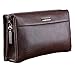 Teemzone Mens Genuine Leather Clutch Bag Handbag Organizer Checkbook Wallet Card Case (3326)