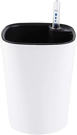 Amazon 植木鉢 プランター 創造的なフラワーポット 自動吸水ポット 樹脂製 プラスチック 庭 オフィス バルコニーに適用 ホワイト 鉢