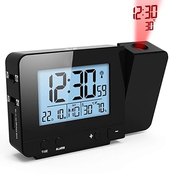 Faderr Screen Projection Alarm Clock 180 Degrees Rotatable