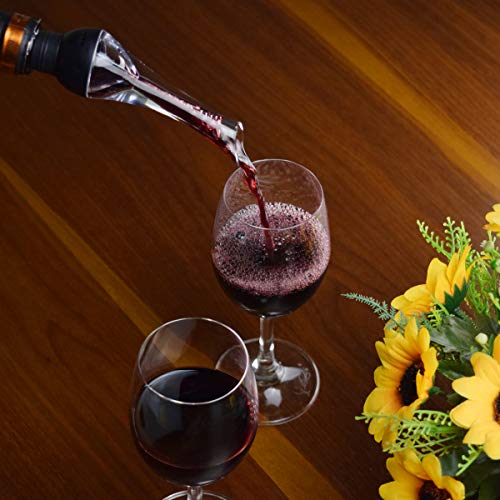 Premium Wine Aerator Pourer - Instant Red Wine Aeration for In Bottle Use - Perfect Wine Accessories - Gift Box - Thumbnail 4