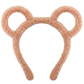 MOFEINI Bear Ears Headband Fuzzy Bear Ears Hairband Halloween Costume Cosplay Accessory