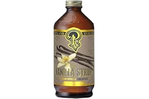 P PORTLAND SYRUPS Portland Syrups Vanilla Syrup – Flavoring for Coffee, Lattes, Cold Brew, Macchiatos, Cocktails, & Desserts – Ideal for Drinks & Adding a Vanilla Touch to Any Beverage – 12 oz, 24 servings (Pack of 1)