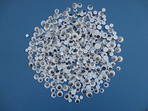 500 x Wiggly Wiggle Eyes Google Googly Craft Mixed Sizes Approx 8,10,12,15 mm