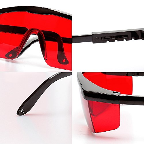51reDNjfskL Huepar GL01R Red Laser Enhancement Glasses - Eye Protection Safety Glasses for Red Laser Level, Rotary and Multi-Line… - Image 4